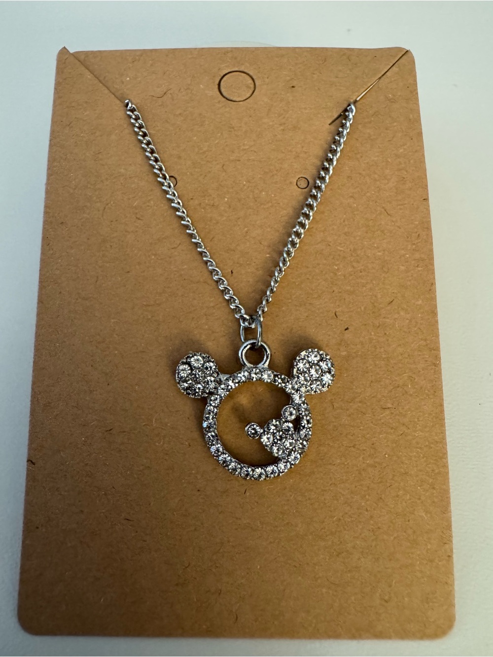 Sparkly Mickey Mouse Pendant Necklace